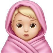 Baby girl pink blanket sticker