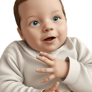 curious child gazing at viewer sticker