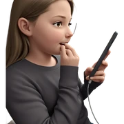 girl with phone indoors sticker