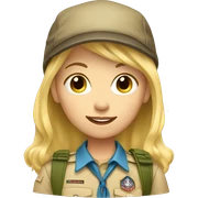 blonde scout girl  sticker