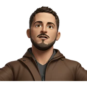 bearded boy in brown jacket sticker