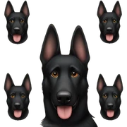 Black german shepherd sticker