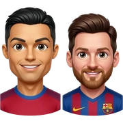Ronaldo and Messi  sticker