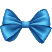 Blue bow sticker
