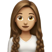 Pretty girl with long brown hair  sticker