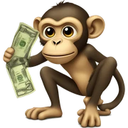 monkey with money sticker