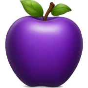 purple apple sticker