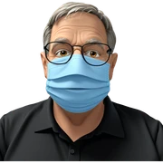 old man in black shirt sticker