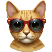 Cat with sunglasses sticker