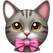 Cat with pink bow sticker