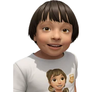child outdoors in white shirt sticker