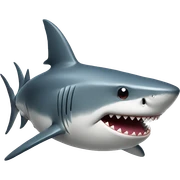 Shark with a top hat sticker