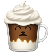 Coffee with whipped cream sticker