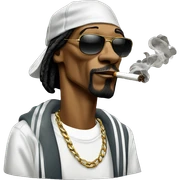 The rapper snoop dogg smoking sticker