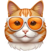 Cat with sunglasses sticker