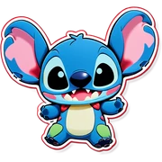 Stitch love sticker