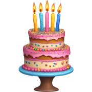 Birthday cake sticker