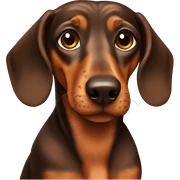 Brown dachshund  sticker