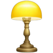 yellow lamp with brain shining sticker