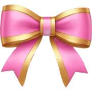 pink and gold bow sticker