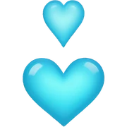 Light blue heart sticker