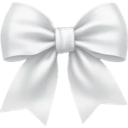 White bow on white bow sticker