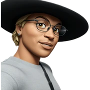 stylish boy with glasses sticker