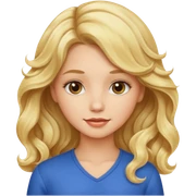 Beautiful blonde wavy hair girl sticker