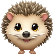 hedgehog wearing a bow sticker