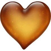 amber heart sticker