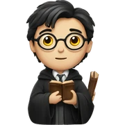 harry potter with book sticker