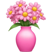 Flowers in a pink vase sticker