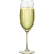 Pale olive champagne glass sticker