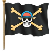One piece flag sticker
