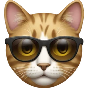Cat with sunglasses sticker