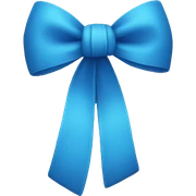 blue bow sticker