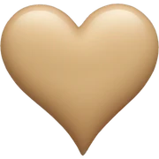 beige heart sticker