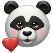 panda in love sticker