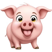Pig happy  sticker