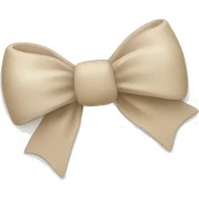 white heart with beige bow sticker
