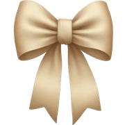 beige bow sticker