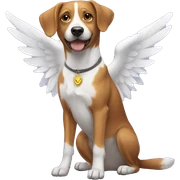 dog with wings sticker