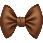 Brown bow sticker