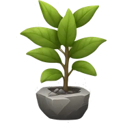 stone plant sticker