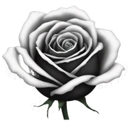 Black rose sticker