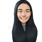 smiling girl with black hair sticker