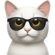 Cat with sunglasses sticker