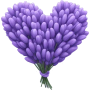 Lavender heart  sticker