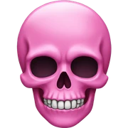 Pink skull  sticker