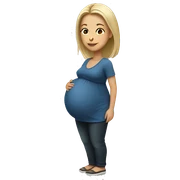 White pregnant woman  sticker